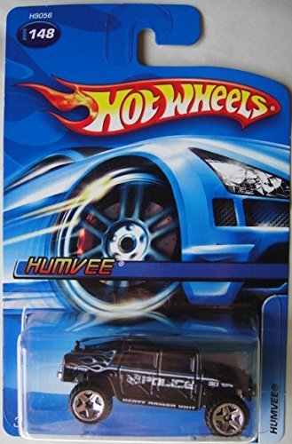 HOT WHEELS BLACK HUMVEE #148 POLICE