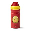 Room Copenhagen LEGO Iconic Girl Drinking Bottle - 13 oz - Fun and Practical Kids’ Water Bottle with Covered Spout, Sports Water Bottle, Red