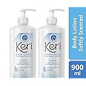 Keri Lotion Original Intense Hydration Softly Scented, 900 mL, 2 Piece