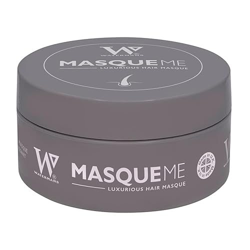 Watermans Hydrating Rosemary & Argan Oil Hair Mask and Deep Conditioner for Dry or Damaged Hair with Niacinamide, Provitamin B5, Caffeine, B3, B6, B7