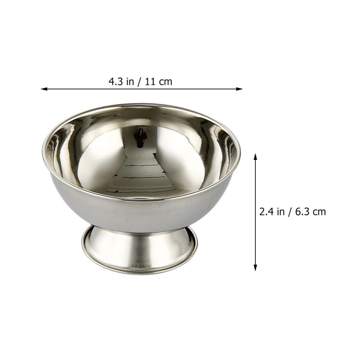 NULYLU Stainless Steel Shave Bowl for Men Large 11cm Reusable Shaving Cup with Footed Design Sturdy Metal Shaving Soap Mug and Men's Grooming Supplies Beauty and Personal Care NULYLU