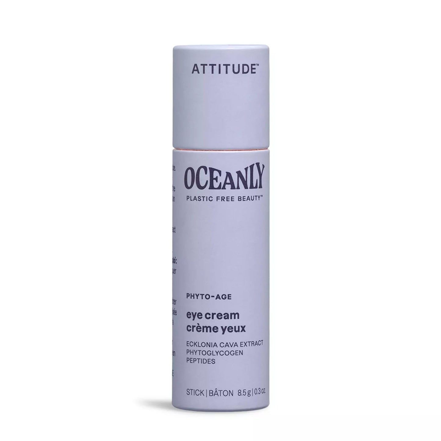 ATTITUDE Oceanly Eye Cream Stick, EWG Verified, Plastic-free, Plant and Mineral-Based Ingredients, Vegan and Cruelty-free Beauty Products, PHYTO AGE