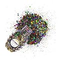 Neva Nude Face and Body Glitter Keychain - Chunky Loose Glitter for Festivals, Raves, and More | Cosmetic Grade | Super Sparkly (Rainbow Brite