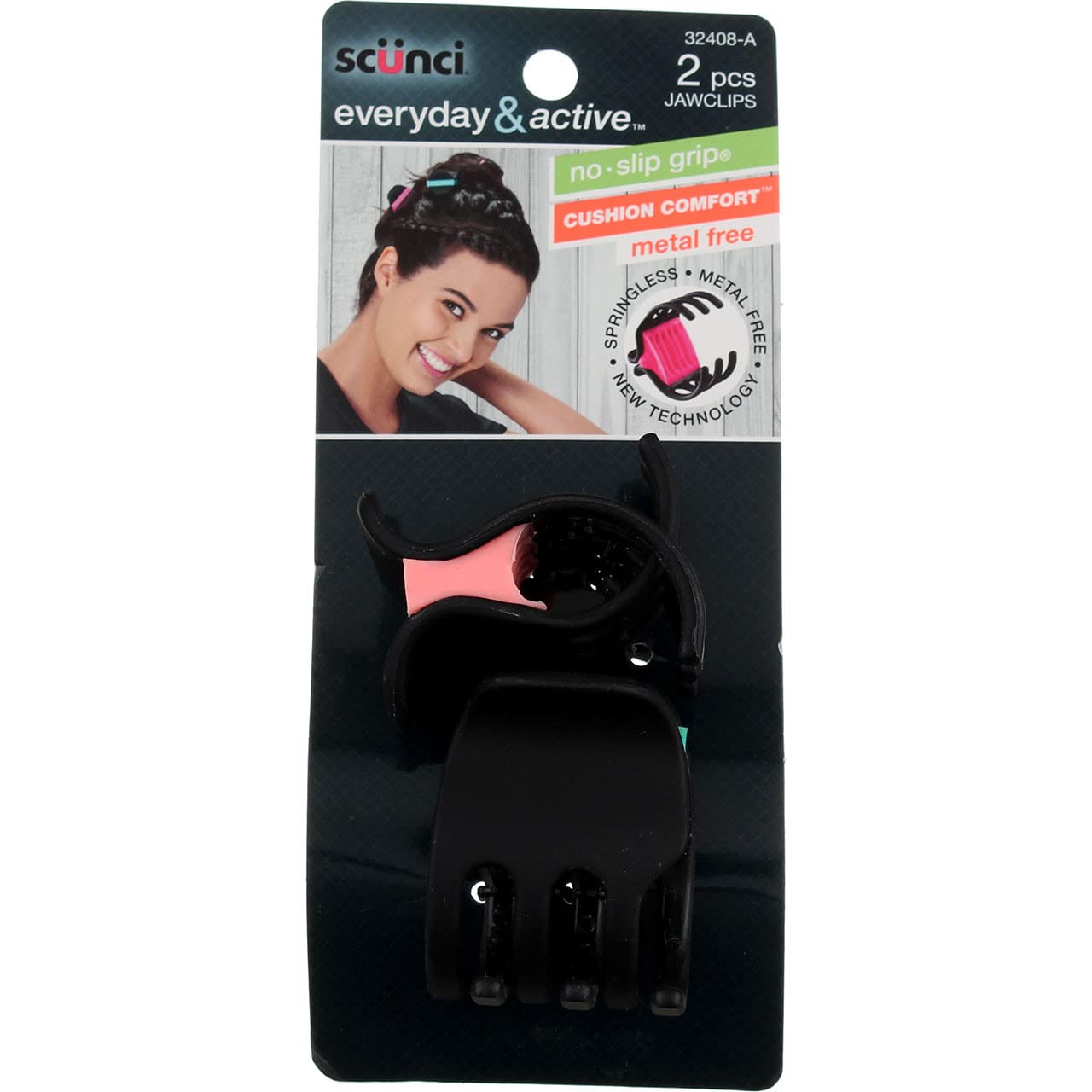 Scunci Cushion Clip - 2 ct
