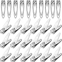 Mudder 28 Pcs Fingernail Nail Clippers Bulk Stainless Steel Toenail Clippers Thick Portable Travel Manicure Kit for Men and Women(Simple Style)