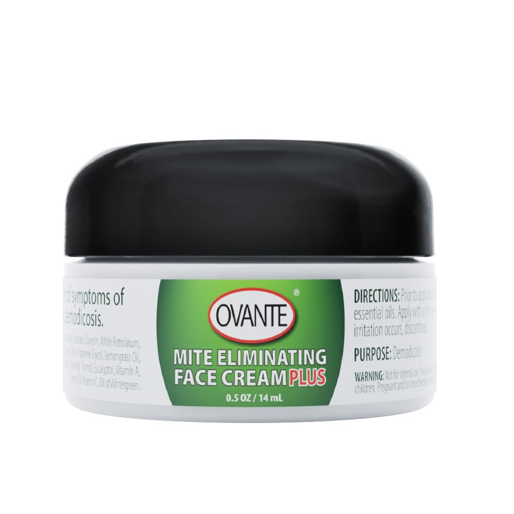 OVANTE Demodex Mite Eliminating Facial Cream for Humans With Demodex | Plus | - 0.5 oz