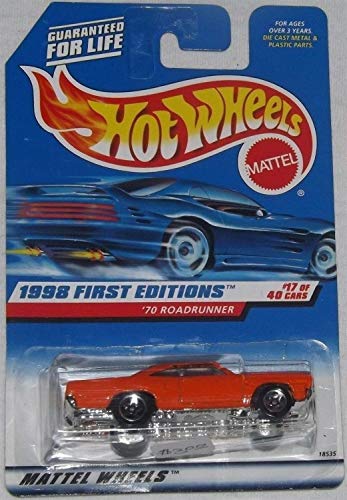 Hot Wheels Mattel 1998 First Editions 1:64 Scale Orange 1970 Roadrunner Die Cast Car #017