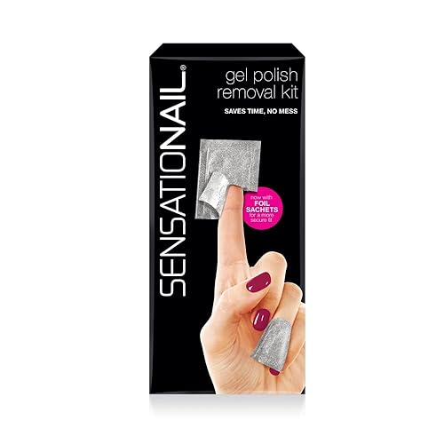 Sensationail Gel Nail Polish Removal Kit, Acetone Dropper, 4-Way Nail Buffer and Manicure Stick, Easily Soak Off without Damage or Hassle, Silver, 30