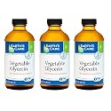 Earth's Care Vegetable Glycerin, 100% Pure Liquid Glycerine for Hair, Skin and DIY Projects 8 FL. OZ. (3 Glass Bottles)