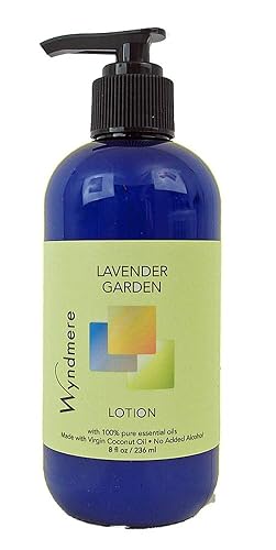 Wyndmere Lavender Garden Aromatherapy Moisturizing Lotion, 8 oz, with Pure Essential Oils