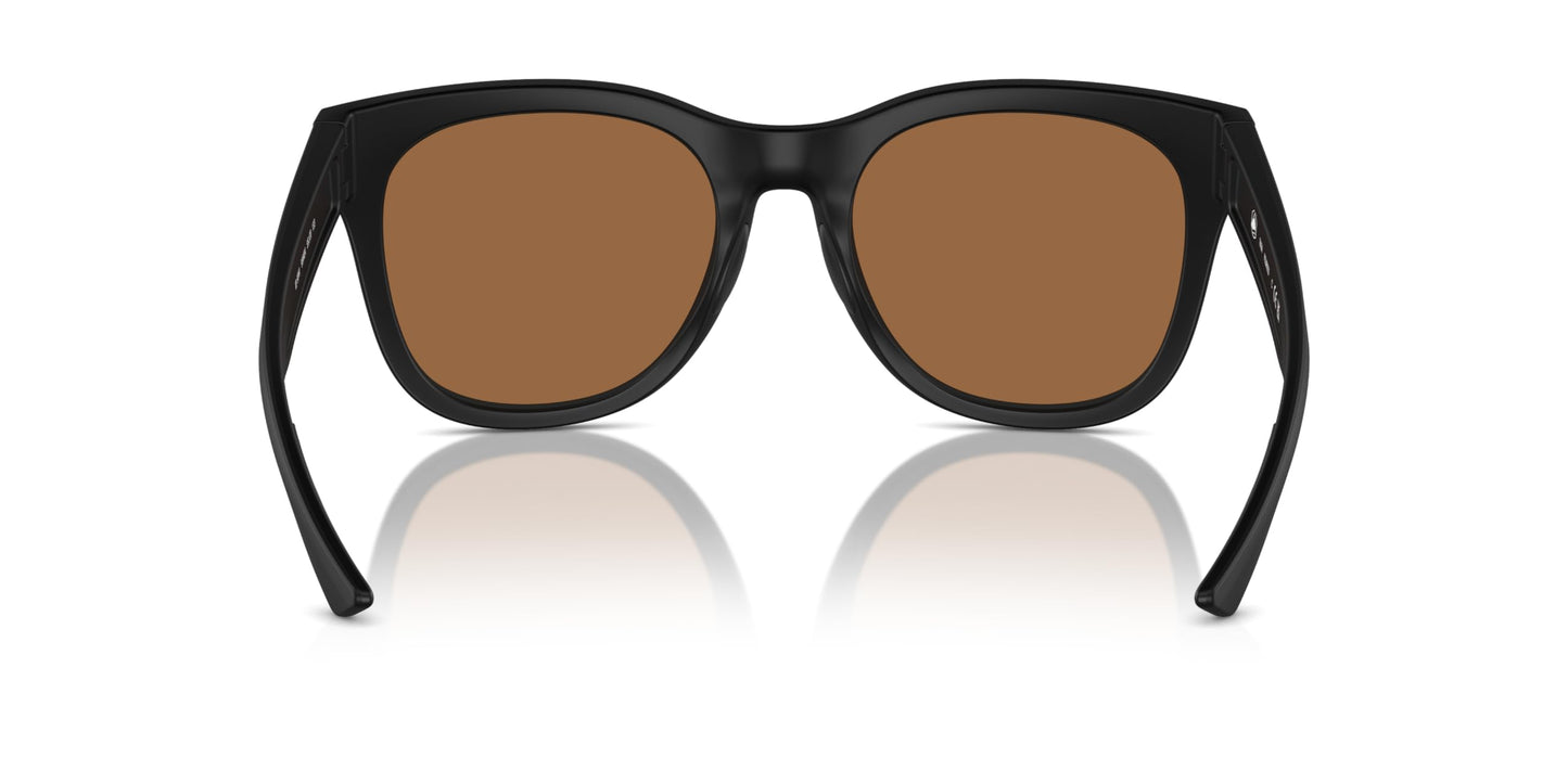 Native Woman Sunglasses Matte Black Frame, Bronze Reflex Polarized Lenses, 55MM