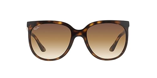 Ray-Ban Women's RB4126 Cats 1000 Butterfly Sunglasses, Light Havana/Clear Gradient Brown, 57 mm + 1