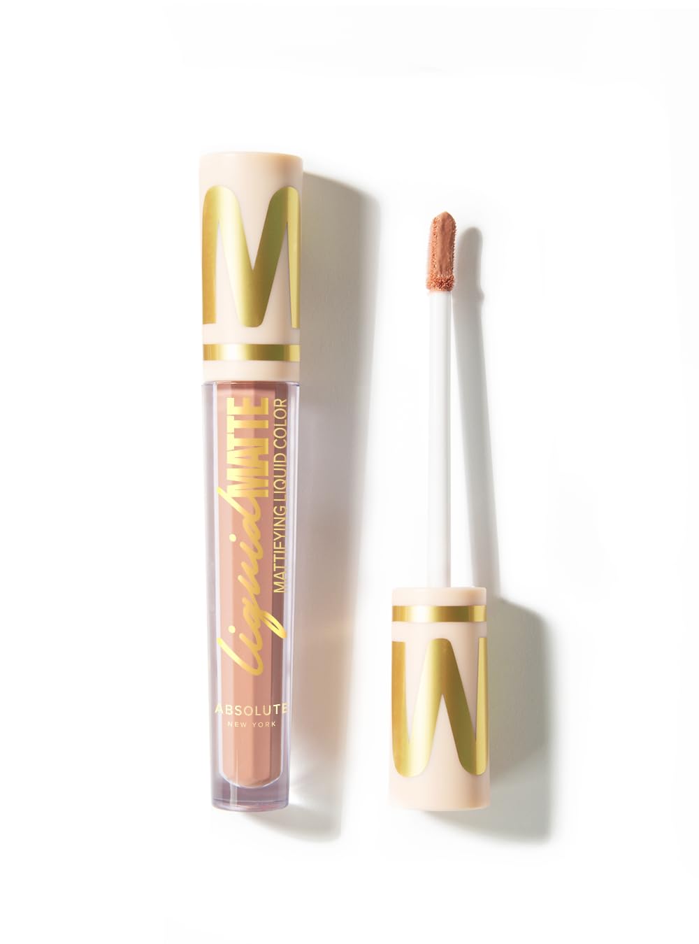 Absolute New York Matte Liquid Lipstick, Lightweight Full Coverage, Long Wear Transfer and Waterproof Lipstick (MLAM53 Nude Emblem, .085 fl oz)