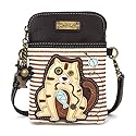 CHALA Crossbody Cell Phone Purse | Women's Wristlet Handbags with Adjustable Strap (Starburst- Brown)