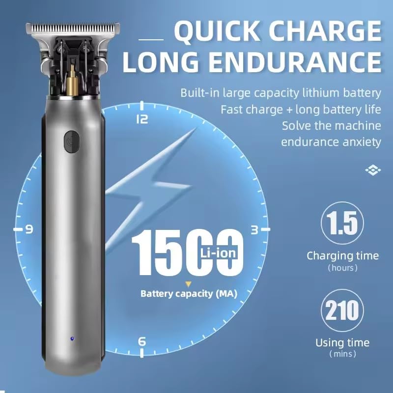 QDKVTNDJZ USB Charging Mini Clippers Men's Beard TrimmerpedHair Cutting Machine Cordless Professional with 3 Guide Combs Beauty and Personal Care QDKVTNDJZ