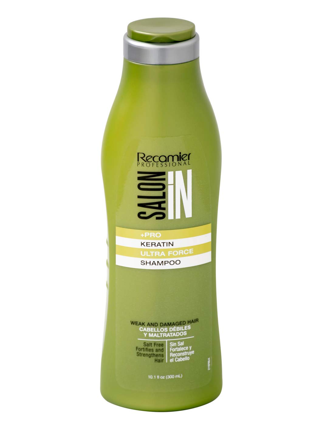 Salon In by Recamier | Keratin Ultra Force Set - Keratin Shampoo, Conditioner (10.1 fl oz each) & Hair Serum (2.87 fl oz) | Shampoo & Conditioner Set