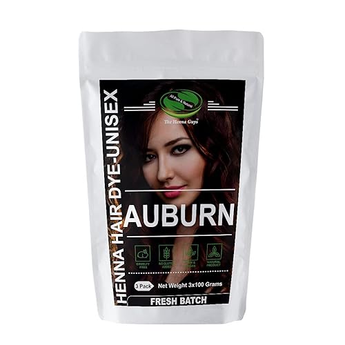 3 Packs Of Auburn Henna Hair & Beard Color/Dye 100 Grams - Natural Hair Color, Plant-based Hair Dye - The Henna Guys