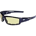 Global Vision Sly 24 Auto-Darkening Photochromic Motorcycle Sunglasses with Black Frames and Yellow-to-Smoke Color Changing Lenses UV400