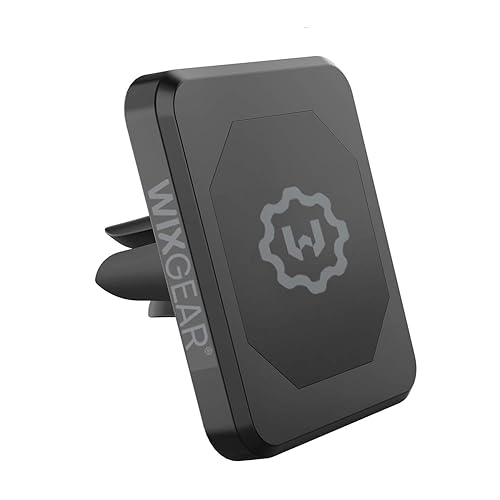 WixGear Universal Air Vent Magnetic Phone Car Mount Holder for Cell Phones with Fast Swift-Snap Technology, Magnetic Cell Phone Mount [New Stronger…