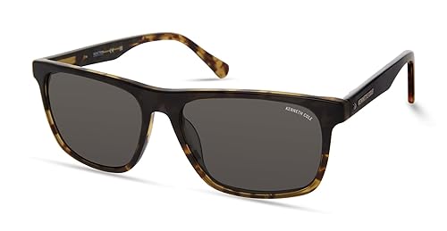 Kenneth Cole New York Women's KC5605N Square Sunglasses, Black/Other/Green, 56/15/145