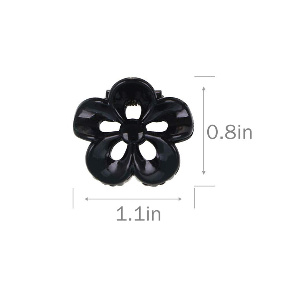 TOPYHL 12PCS Flower Shaped Small Hair Clips Claw Jaw Hair Clips Clamps Non-Slip Hair for Women Girls Hair Accessories