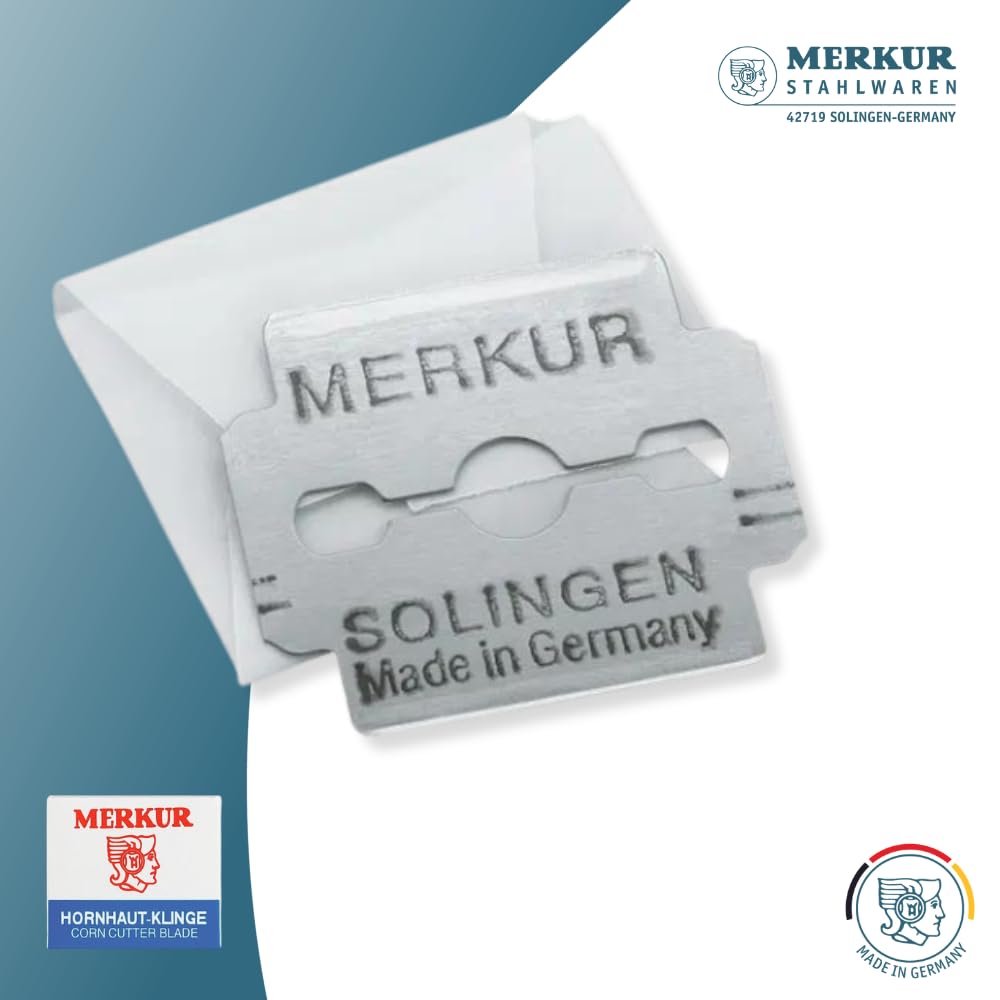 MERKUR 920 Callus Shaver Blades, Carbon Steel Foot Care Replacement Blades, Ultra-Sharp & Hygienic, Fits MERKUR 923 Callus Shaver, Made in Germany Beauty and Personal Care MERKUR