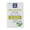 Kiss My Face De-Stress Bar Soap - Neroli + Gardenia - Vegan Soap Bar with Hemp Seed Oil - Cruelty Free and Palm Oil Free Bath Soap (Neroli + Gardenia