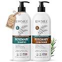 Edenika Botanicals Rosemary Oil Shampoo & Conditioner Set with Biotin & Spirulina for Thinning Hair, Anti-Hair Loss & Strengthening Botanical Formula
