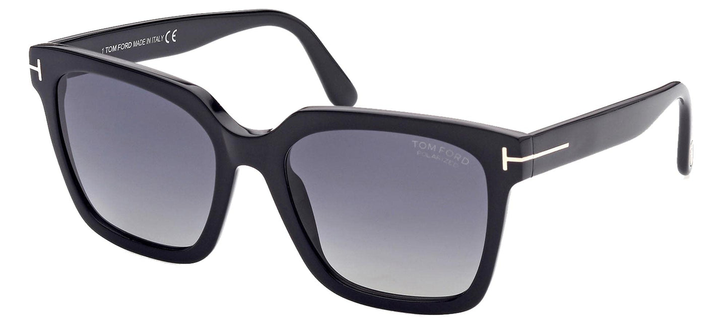 Tom Ford SELBY FT 0952 Shiny Black/Grey 55/19/140 women Sunglasses