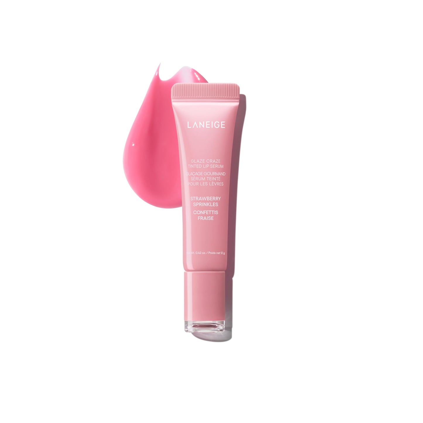 LANEIGE Glaze Craze Tinted Lip Serum, Strawberry Sprinkles: Hydrating Serum for Glossy,Nourished Lips with Plumping Polypeptides,0.42 oz Beauty and Personal Care LANEIGE