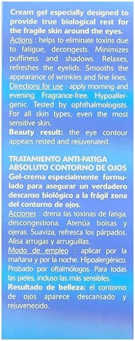 ORLANE PARIS Absolute Skin Recovery Care Eye Contour - Gel Cream Formula for Rested and Rejuvenated Eye Area - Helps to Improve Appearance