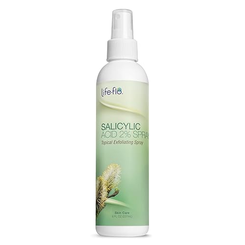 LIFE-FLO 2% Salicylic Acid Face and Body Spray - Gentle Exfoliating Skin Care for Teens and Adults - with Colloidal Silver, Tea Tree Oil, Peppermint