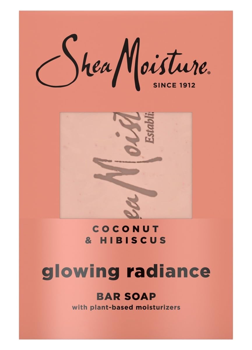Shea Moisture Soap 8 Ounce Bar Coconut & Hibiscus Shea Butter (235ml) (3 Pack)
