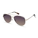 Kenneth Cole New York Women's KC5832W Pilot Sunglasses, Gold/Gradient Blue, 58/17/140