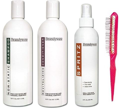 Brandywine Synthetic and Human Hair Care Products (16oz Shamp, Cond and Spritz)