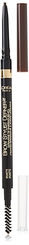 L'Oreal Paris Makeup Brow Stylist Definer Waterproof Eyebrow Pencil, Ultra-Fine Mechanical Pencil, Draws Tiny Brow Hairs and Fills in Sparse Areas