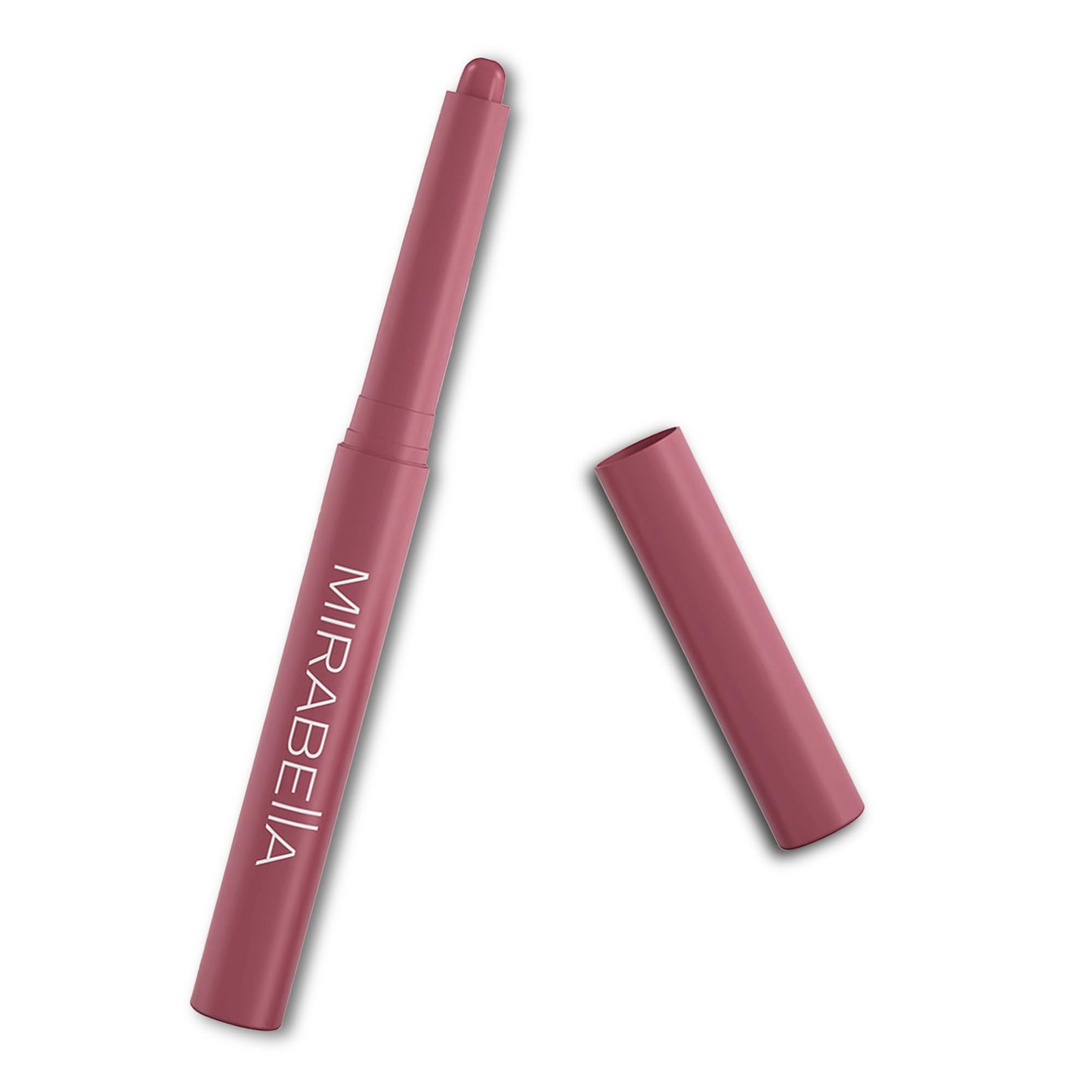 Mirabella - Velvet Matte Lip Crayon, Retractable Highly-Pigmented 2-in-1 Makeup, Long-Lasting Hydrating Lipstick Crayon + Lip Liner, Moisturizing