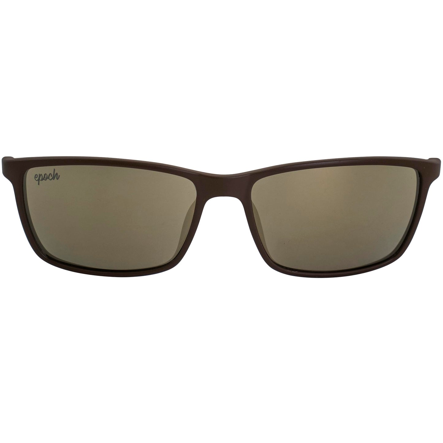 Epoch Eyewear Murphy Golf Sport Sunglasses Brown Frame with Gold Mirror Lens