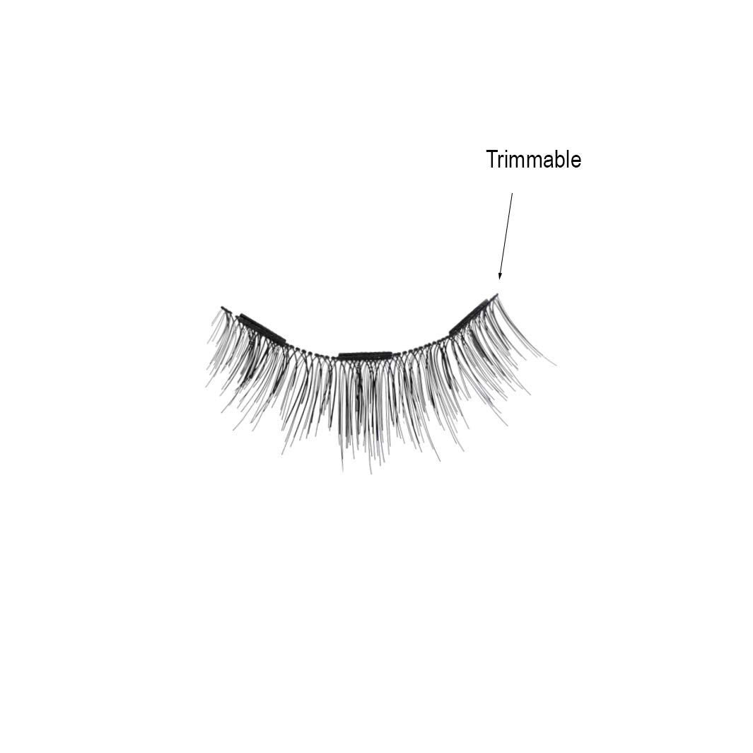 Lash'd Up Magnetic Eyelashes Without Eyeliner 3 Magnets (Can also be worn as Dual Magnets) Full Eye Snap-on Set Soft Faux Silk Vegan (Long & Volume)