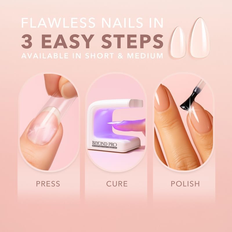 Kiara Sky Gelly Tips Starter Kit | Includes Prep, Primer, Builder, Top Coat, Tips | Coffin Short