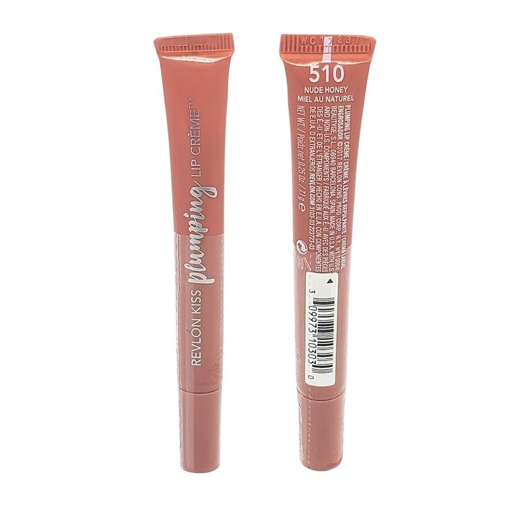 Pack of 2 Revlon Kiss Plumping Lip Creme, Nude Honey 5102