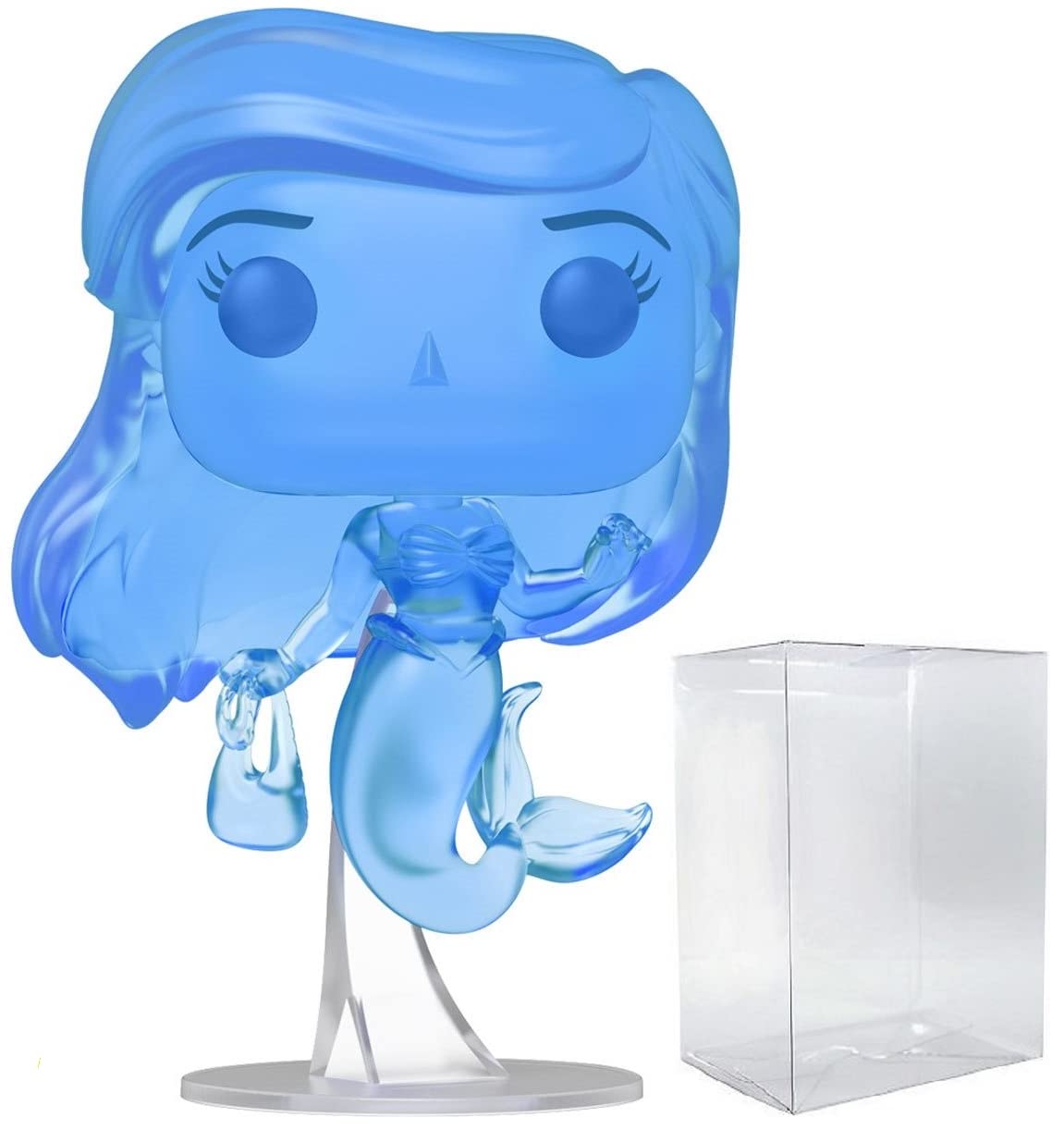 POP Disney: The Little Mermaid - Ariel (Blue Translucent) Entertainment Earth Exclusive Funko Vinyl Figure (Bundled with Compatible Box Protector…
