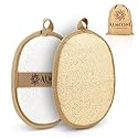 Almooni Natural Loofah Exfoliating Body Scrubber, Made with Natural Egyptian Shower Loofah Sponge, Bath Shower Loofah Sponge for Women and Men,