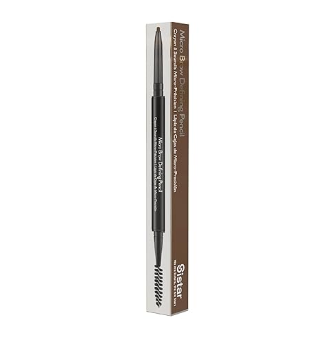 Sistar Micro Brow Defining Pencil Stylist Waterproof Eyebrow Pencil, Ultra Fine Double Ended Fill and Shape (Warm Brown)