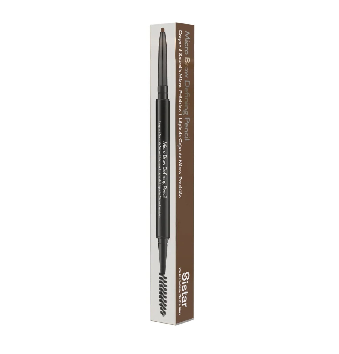 Sistar Micro Brow Defining Pencil Stylist Waterproof Eyebrow Pencil, Ultra Fine Double Ended Fill and Shape (Warm Brown)
