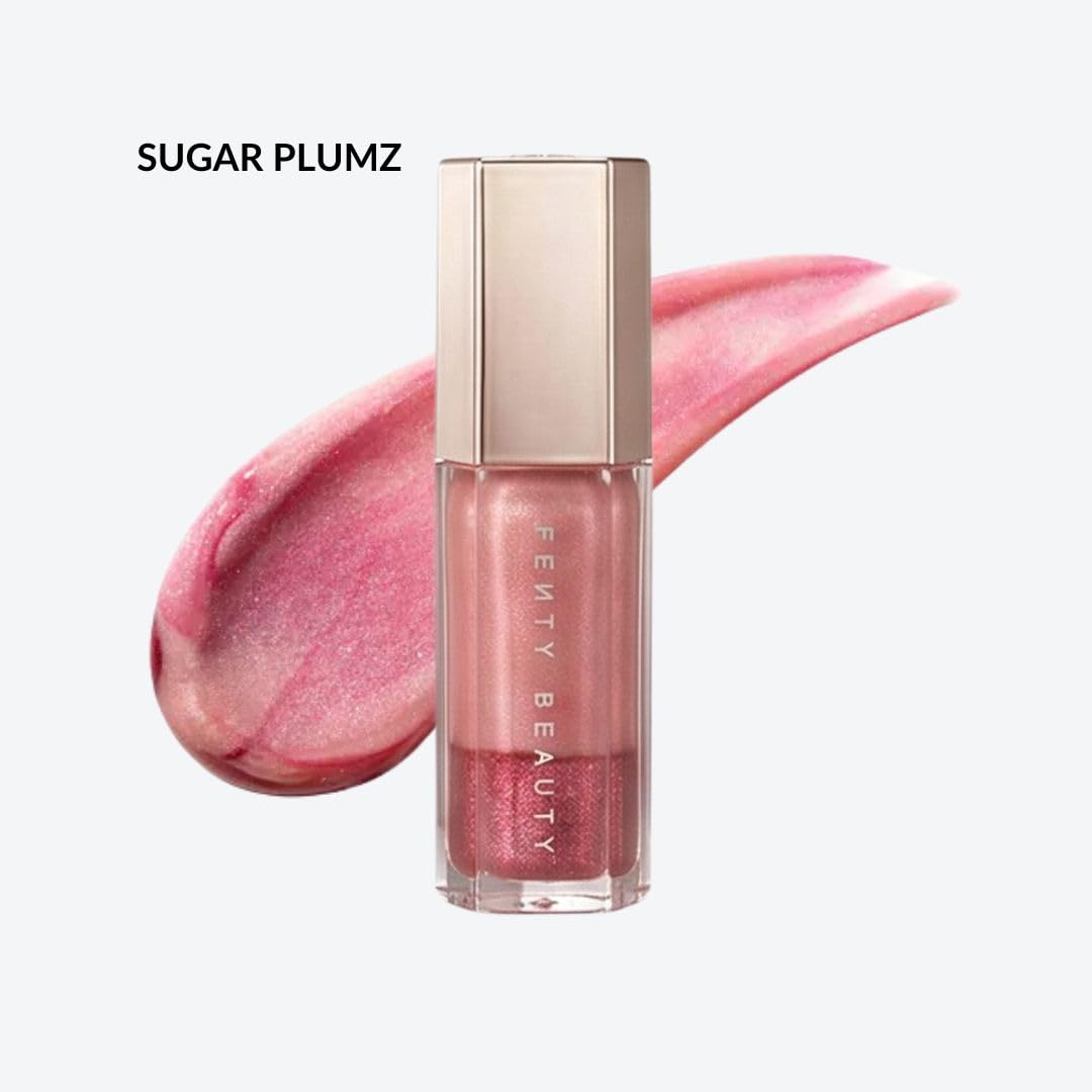 FENTY BEAUTY Glossy Posse VIII 3-Piece Lip Luminizer Set | Shades Fenty Glow Fantasy, Sugar Plumz, Spiked Hot Chocolit | 3 x 0.3 Fl Oz