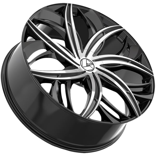 Azara AZA-541 20x8.5 5x108 5x114.3 +35 Cb 74.1 Gloss Black & Machined