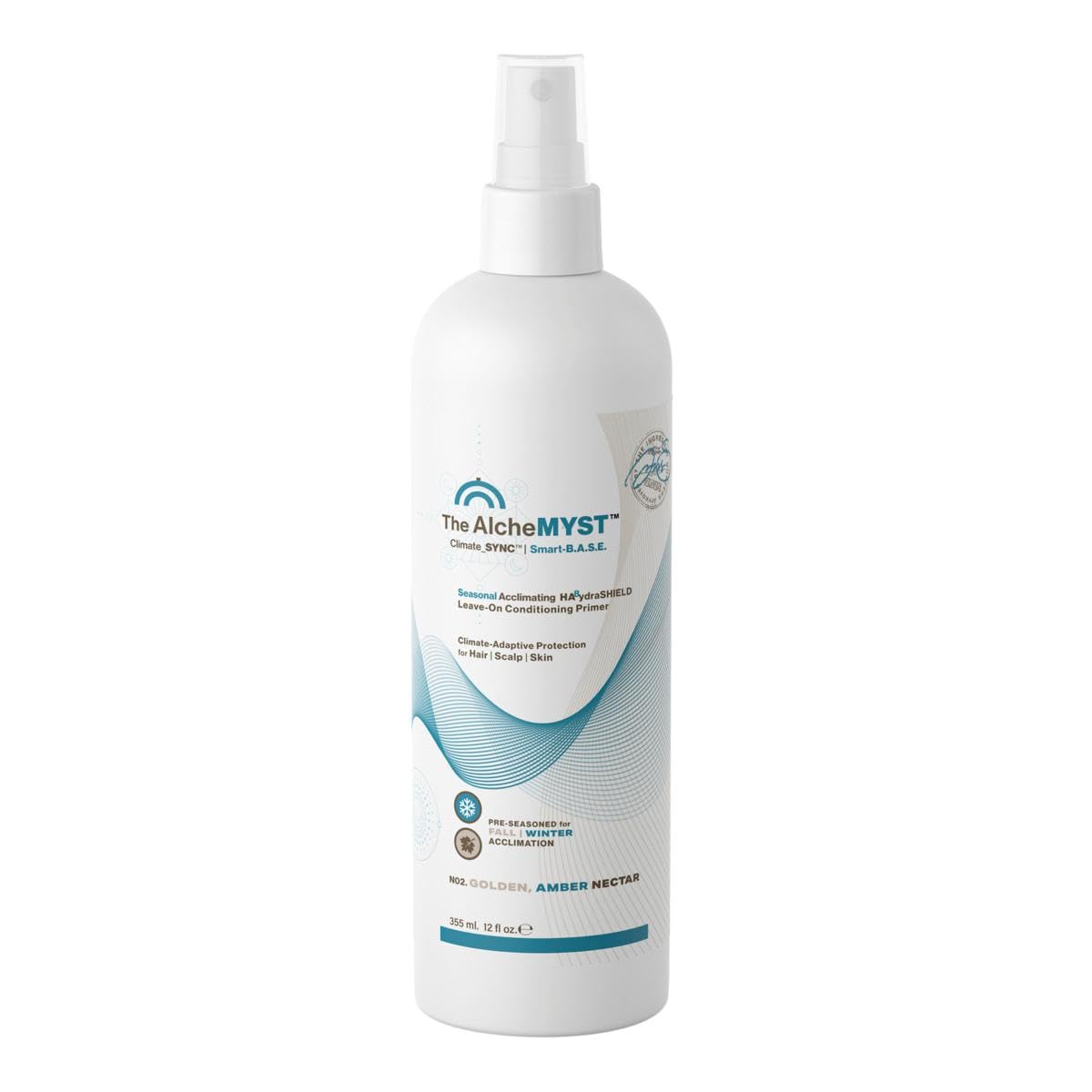 Tweak'd by Nature Fall/Winter AlcheMYST Leave-On Seasonal Primer, Hair & Body Mist, Golden Amber Nectar, All Natural Organic, Anti-Frizz & Hydrating