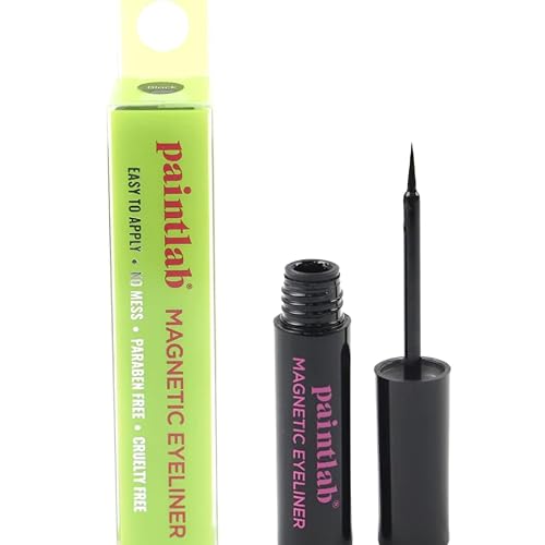 PaintLab Magnetic Eyeliner, Bold, Pigmented, Water-Resistant Liquid Liner for Easy Magnetic Lash Application, Black