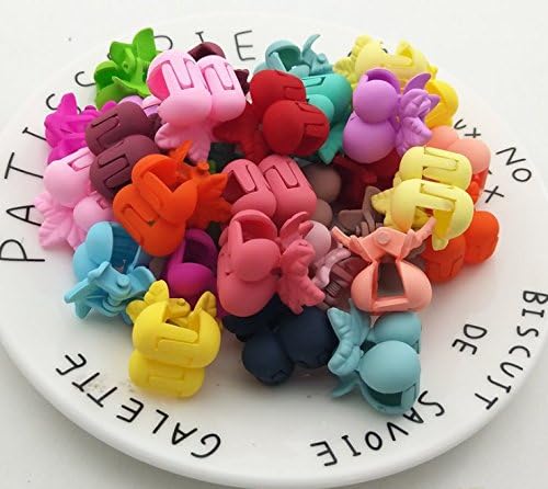 50 Piece Mini Hair Pins, Magnoloran Hair Claw Clip Snap Hair Bows Clips Hairpin Barrettes for Toddlers Baby Girls Kids Children Women Hair Accessories